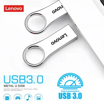 Lenovo 2TB Metal USB 3.0 Unidades Flash USB de Alta Velocidad Pendrive de 1 tb 512 GB, 256 gb de almacenamiento Portátil de Memoria USB de la Unidad TIPO de Accesorio-Adaptador de C