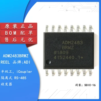 Original auténtico ADM2483BRWZ-CARRETE SOIC-16 half-duplex aislamiento RS-485 transceptor chip