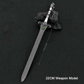 22CM Dios de la Guerra, Juego de Periféricos Kratos Metal de la Espada de Modelo Scoffnon Excalibur Réplica en Miniatura Antigua Frío Brazos Embarcaciones de Juguete