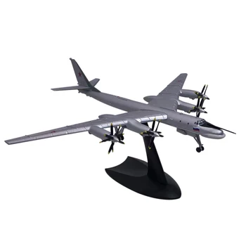 1: 200 95 bombardero tu95 Modelo de simulación de aviones de aleación de pegamento libre de separación de color de producto terminado