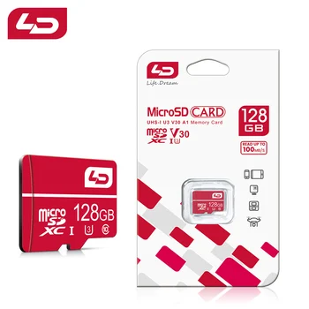 LD 128GB Clase 10 de Alta Velocidad Tarjeta de Memoria SD de 128 GB Micro SD TF Tarjeta de 128 impermeable cartao de memoria Para nintendo interruptor