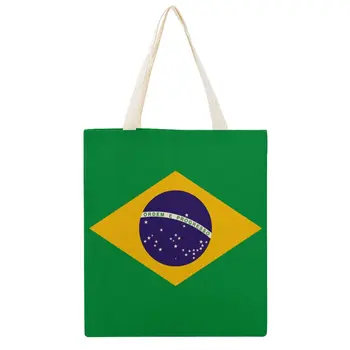 Brasil Bandera Bolso De Lona Doble Premium Bolsa De Lona Divertido Novedad Tirante De La Mochila Vintage Bolsas