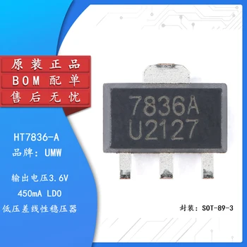 10pcs Original, genuina UMW HT7836-UN SOT-89 450mA baja de deserción lineal regulador LDO chip