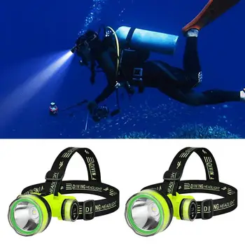 Portátil Recargable de Buceo Faro 350m Submarino 2 Modos de Luz Impermeable LED Súper Brillantes Buzo de Pesca submarina de los Faros