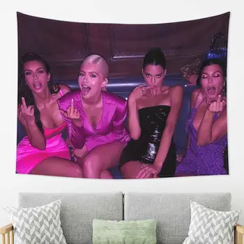 Kardashians Tapicería Decoración Art Estética Tapices para la Sala de estar del Dormitorio Decoración de la Casa Gracioso de la Pared de Tela para Colgar en Pared