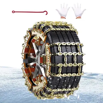 La nieve las Cadenas de Neumático Para SUV de 6 Piezas Fuertes Cadenas Para la Seguridad de los Neumáticos de los Accesorios del Coche Universal de la Rueda de Cadenas de Coches SUV de la Seguridad Vial