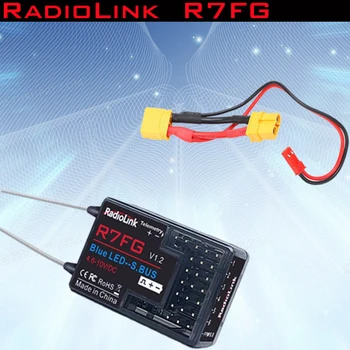 Radio enlace R7FG 7CH 2.4 G Gyro Y de Dos vías de Transmisión de Telemetría de la Gama Larga del FPV en Coche o en Barco Receptor Para RC6GS RC4GS T8S