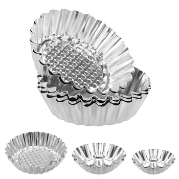 Huevo Tartas Bandeja para Hornear Pasteles Herramientas 5pcs/set de Aluminio de la Magdalena de Revestimiento Cookie Molde de Budín