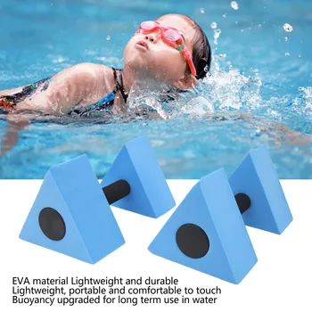 1 Par Triángulo de Agua Flotante con Mancuernas Niños de Natación de ayuda para la Enseñanza de la Piscina Aqua Ejercicio Fitness EVA Barra