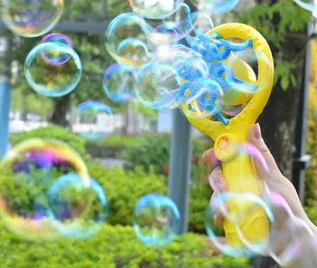 Los niños de soplar burbujas de agua palo de juguetes, música eléctrica, la seguridad, la no-tóxicos de la burbuja de la máquina, pistola de burbujas