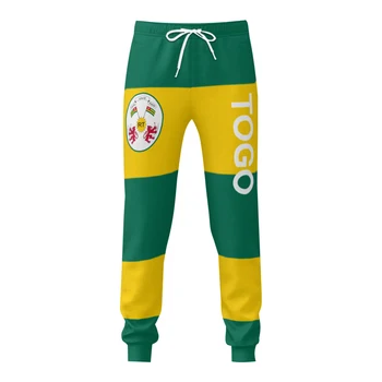 Togo Bandera Mens pantalones Deportivos con Bolsillos de Corredores para los Hombres de los Deportes Casual Sudor Pantalones Con Cordón