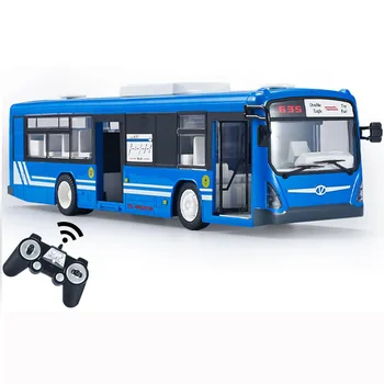 Coche RC Autobús 2.4 G de Sonido Realistas Luz de Control Remoto de Autobuses de la Ciudad de Express de Alta Velocidad de Una Tecla de Función de Inicio Vehículo Juguetes E635