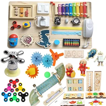 Montessori Busyboards Enseñanza Sida Bebé Temprano la Educación de la Habilidad de Aprendizaje de Juguete de Actividad de los Ocupados de la Junta de Bricolaje Accesorios de 2-12 años de edad