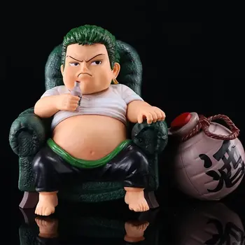 Una Pieza de la Figura Roronoa Zoro FatOtaku Q Versión de 12cm de Anime Periférica de PVC Kawaii Figuras de Acción de la Muñeca Modelo de Regalos de Juguetes para los Niños