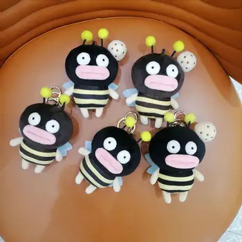 La abeja de la Forma de Juguete de Felpa Peculiar Abeja de Peluche Llaveros de Peluche Suave Muñecas con Salchicha Bocas Divertida serie de dibujos animados Adornos para las Mochilas