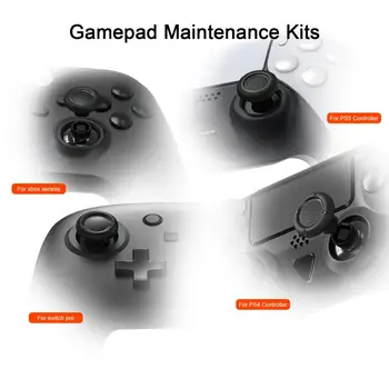 Versátil Gamepad Kits de Reparación 12-en-1 Mantenimiento Accesorios para Ps5 Interruptor de la Serie Pro Anti-deslizamiento Manejar Rocker Sombreros