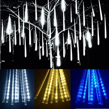 1/2/3/4 Conjunto de LED de la lluvia de Meteoros de la Lluvia de Luz de una Guirnalda de Luces de la Calle Guirnalda de Luces de Hadas de Navidad al aire libre de la Boda Decoración de Navidad