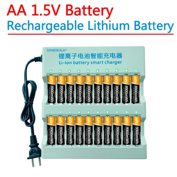 Batería AA de 1,5 v, Li-ion Recargables AA de la Batería 9900mWh AA de Litio-ion Batería para el control remoto del ratón pequeño ventilador Eléctrico de juguete