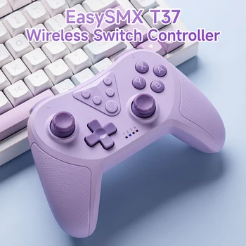 EasySMX T37 Gamepad Inalámbrico, Bluetooth, mando de Juego para la Nintendo Interruptor/Conmutador OLED/Interruptor Lite, servicio de despertador, Vibración Turbo
