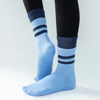 2 piezas de las Mujeres medias de Compresión antideslizante Transpirable Yoga Calcetines de los Deportes