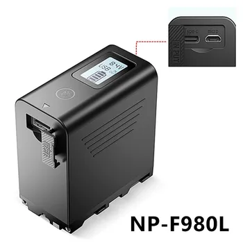 NP-F980/F970 Cámara Digital de Fotografía de Luz de Relleno de la Batería 7.4V8800mAh Banco de la Alimentación por USB de la batería de Li-ion de la Batería Inteligente de Pantalla