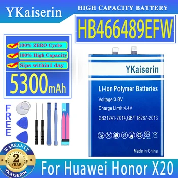 YKaiserin Batería HB466489EFW 5300mAh Para Huawei Honor X20 las Baterías para Teléfono Móviles