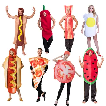 La Fiesta De Carnaval Comida Divertida Cosplay Disfraces De Halloween Para Adultos De Navidad De La Familia De Disfraces Hot Dog Pizza De Vacaciones Trajes De Niños