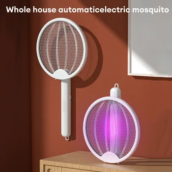 4 En 1 Eléctrico del Mosquito Raqueta Plegable USB Recargable UV Mosquito Lámpara de Luz de Onda de Mosquitos Señuelo Eléctrico Insecto Asesino