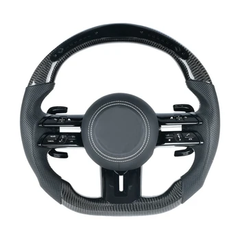 Personalizado del Interior del Coche Accesorios Para La Última Para Mercedes Benz AMG LED de Fibra de Carbono, Volante