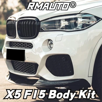 Para X5 F15 Kit de carrocería de Coche de Parachoques Delantero Labio Splitter Difusor de la Guardia de Carreras de la Parrilla Para el BMW X5 F15 M Deporte 2014-2018 de los Accesorios del Coche