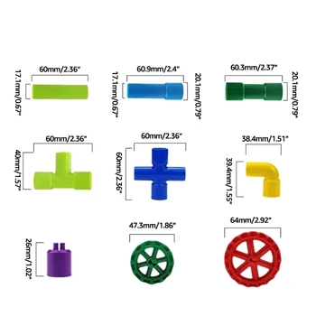 Desarrollo de Construcción de Juguete 3-D de Puzzle de Bloques para w/ Coloridas Piezas de Tuberías para los Niños Montessori de Aprendizaje Temprano .Dropship