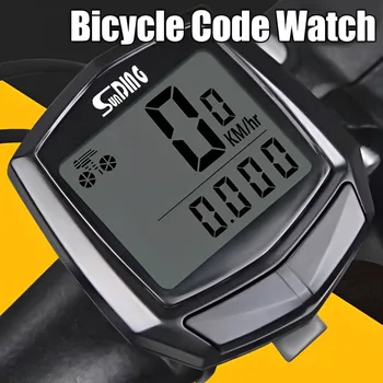 Impermeable de la Bicicleta Código de Equipo Medidor de Cable de Bicicleta de Montaña Ciclismo Odómetro Cronómetro Velocímetro Digital de Reloj de Frecuencia de la Pantalla LCD