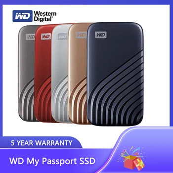 WD My Passport disco SSD Externo Portátil Unidad de Estado Sólido de color Gris Resistente y ultra Rápida Protección con Contraseña con Cifrado de Hardware