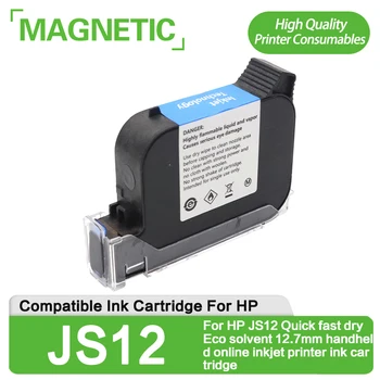 De nuevo Un alto nivel de adhesión JS12 compatible HP JS12 Rápido secado rápido Eco solvente de 12.7 mm de mano en línea de la impresora de inyección de tinta cartucho de tinta