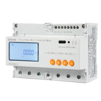 Acrel 80a de entrada de la Fase 3 de Multi-función de Medidor de Energía del riel Din de soporte a la instalación de medida Armónico con comunicación RS485