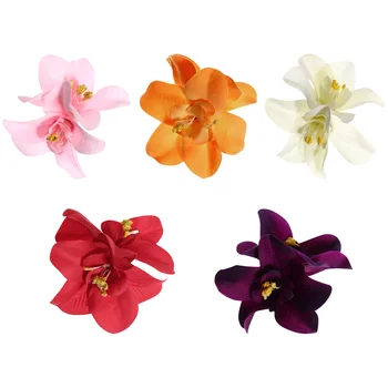 5 Equipos De Orquídeas Horquilla Flor Del Tocado De Las Mujeres Accesorios Broches Para El Cabello De Los Clips De Dama De Honor