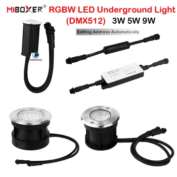 Miboxer 3W 5W 9W RGB+Blanco Color LED de Metro de 24V DMX512 Paisaje lámparas de Piso Enterrado Ruta de Tierra Impermeable de las luces
