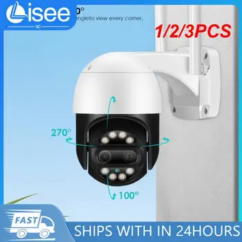 1/2/3PCS 4K Cámara IP Dual-Lente 2.8 mm + 12 mm WiFi de Seguridad de la Cámara CCTV del Color de la Visión Nocturna Zoom Digital de 8X de la Vigilancia del CCTV