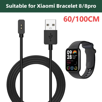 60cm/1m Smartwatch Dock Cargador Adaptador USB Cable de Carga para el Xiaomi Mi Band 8/8 Pro Reloj Inteligente de Carga Rápida Cable de Alimentación