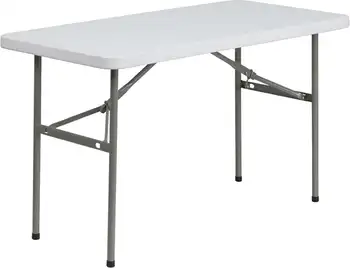 Plegable TableFlash Muebles De 4 Pies De Granito De Plástico Blanco De Mesa Plegable