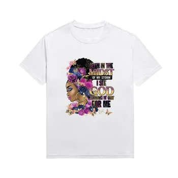 Inspirador de la Melanina Lema Femenino Camisetas Y2K Tops Harajuku Feminismo Básicas de Estilo Camiseta Personalizada Camiseta Para las Mujeres