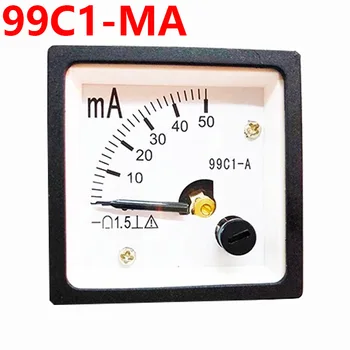 NUEVA 99C1-UN Puntero de tipo DC Medidor de Amperios 30mA /50mA Rango Analógico de Amperios Panel de medidores 48x48mm