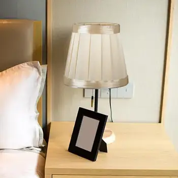 Lámpara de mesa a la Sombra de la Cubierta de Sustitución de la Tela de la Pantalla Instalar Fácilmente Multifuncional Luz de Oro de Accesorios para la Sala de estar