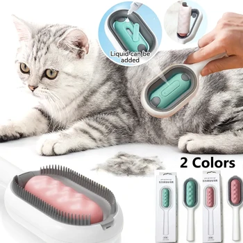 Creativo Actualización Cat Dog Grooming Peine con Tanque de Agua de Doble Cara del Retiro del Pelo del Pincel Gatito Suministros para Mascotas Accesorios