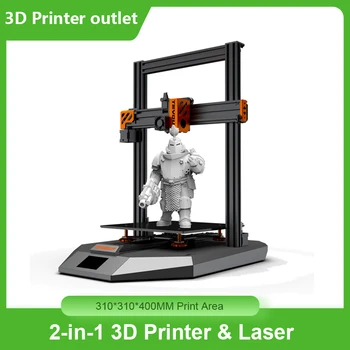 TEVOUP Hydra FDM Impresora 3d de Alta Precisión de la Impresión de BRICOLAJE Modular de 2-en-1 Impresora 3D & Grabador Láser Kit de Gran Tamaño 310*310*400MM