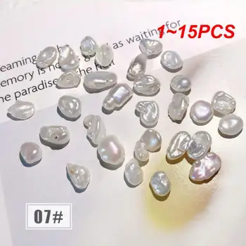 1~15PCS de Estilo Japonés de agua Dulce Natural de la Perla Arte de Uñas Decoración Elegante Barroco Perla Manicura Accesorios Mayorista