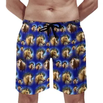 Pantalones Cortos de gimnasia Palomino Caballo Lindo traje de baño estampado Animal de los Hombres Cómoda ropa Deportiva de Moda Más el Tamaño de pantalones Cortos de Playa