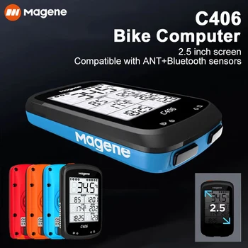 Magene C406 Ordenador de la Bicicleta Bluetooth Bicicleta Velocímetro con GPS Soporte de la Bicicleta de Datos Múltiples de la Pantalla de la Carretera MTB Accesorios de Moto
