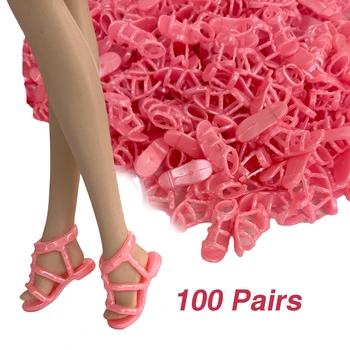 100 Pares de color Rosa Zapatos Planos Para la Muñeca Barbie de Playa de Verano ropa de Diario Sandalias de 1/6 de Muñecas casa de Muñecas, Accesorios de Bebé Juguetes de BRICOLAJE