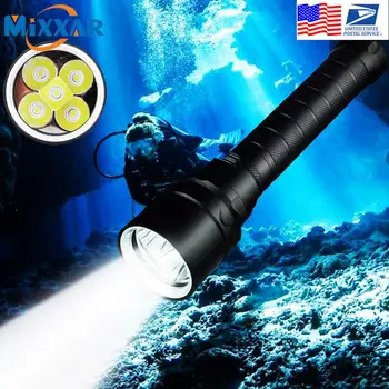 ZK20 Dropshipping Linterna de Buceo de Buceo Submarino Linternas 100M de Seguridad de Buceo Antorcha de Luz por Debajo de los Deportes de Agua